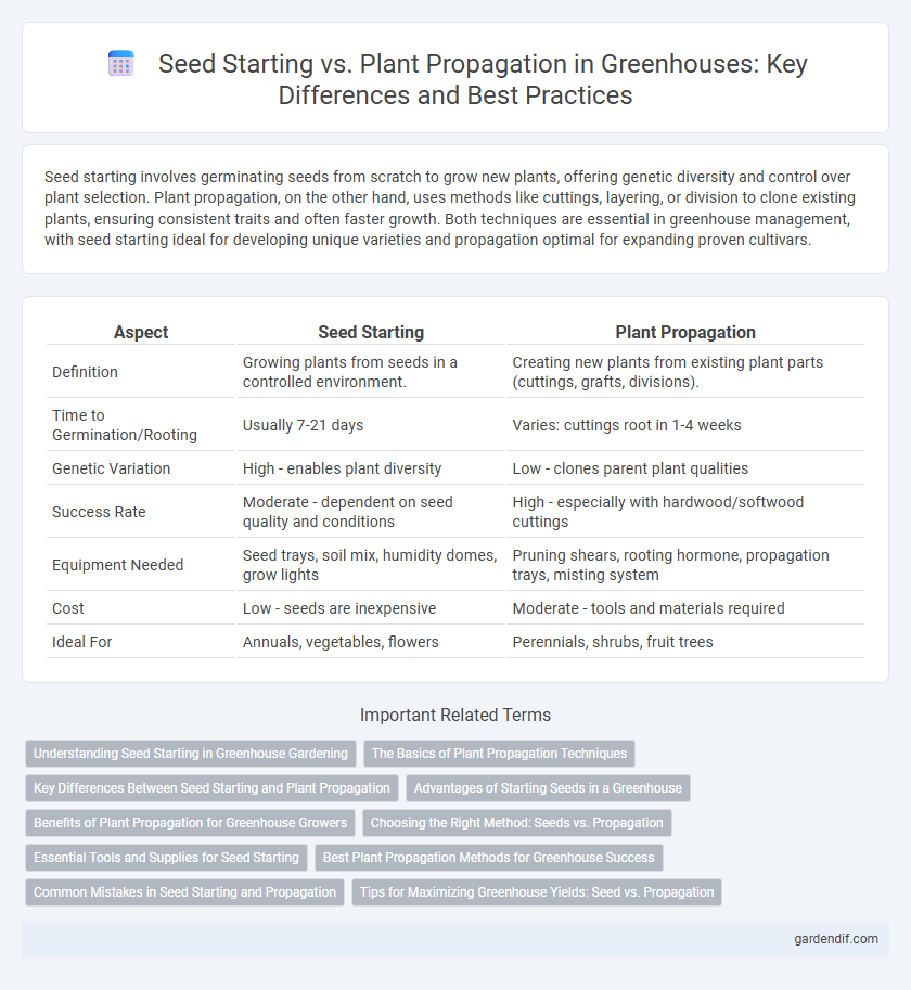 Seed Starting vs. Plant Propagation in Greenhouses: Key Differences and Best Practices