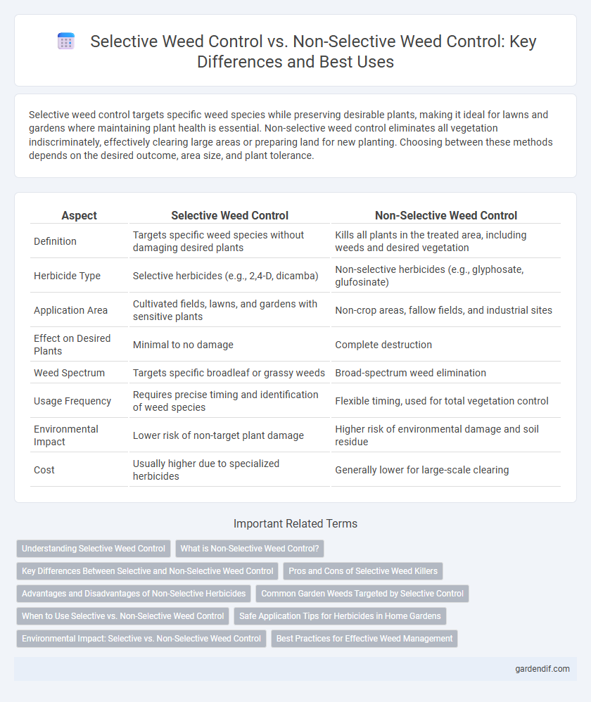 Selective Weed Control vs. Non-Selective Weed Control: Key Differences and Best Uses