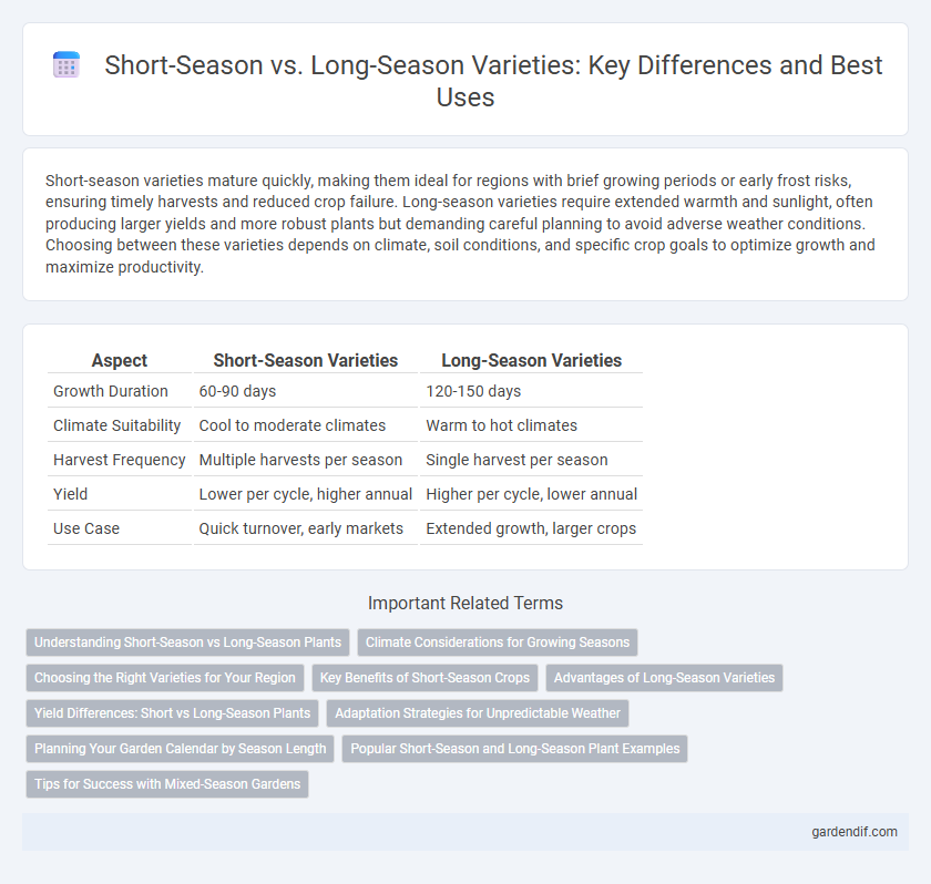 Short-Season vs. Long-Season Varieties: Key Differences and Best Uses
