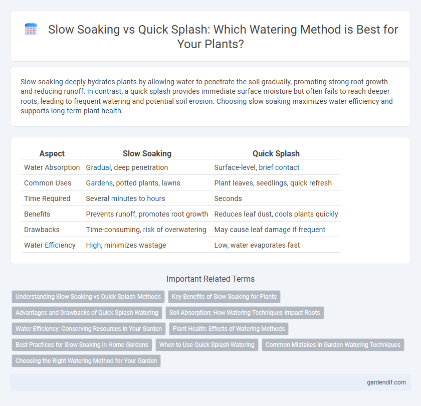 Slow Soaking vs Quick Splash: Which Watering Method is Best for Your Plants?