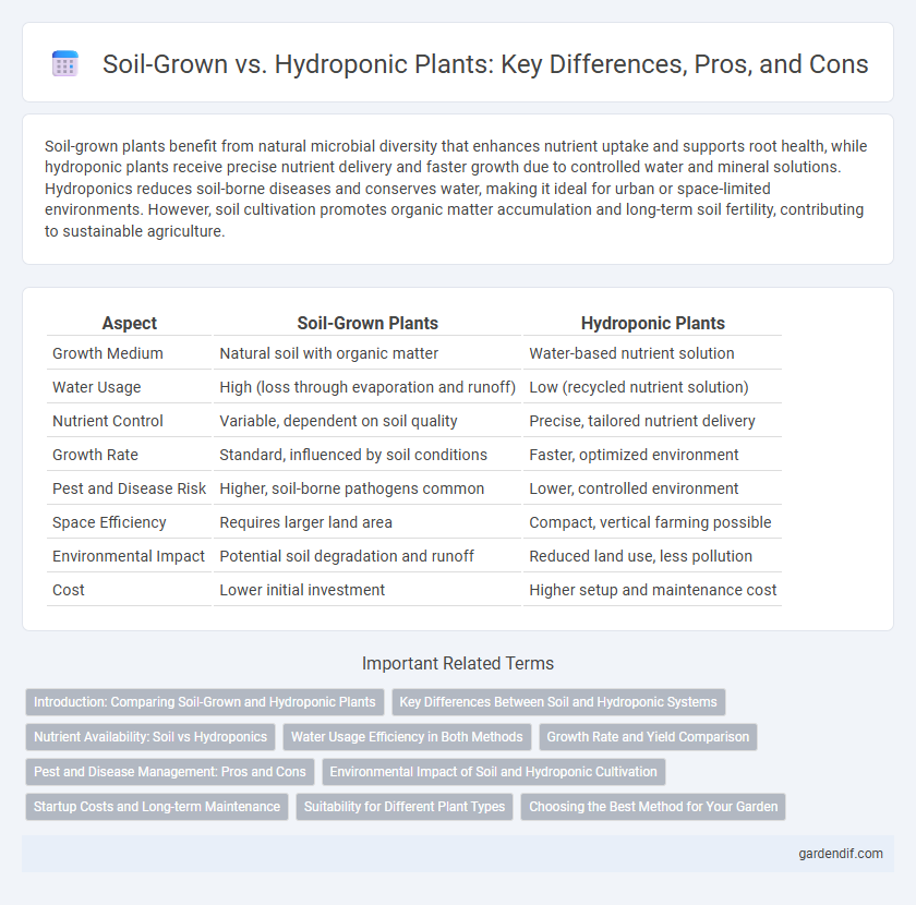 Soil-Grown vs. Hydroponic Plants: Key Differences, Pros, and Cons