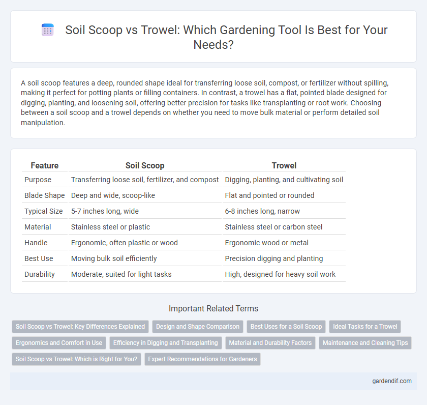Soil Scoop vs Trowel: Which Gardening Tool Is Best for Your Needs?