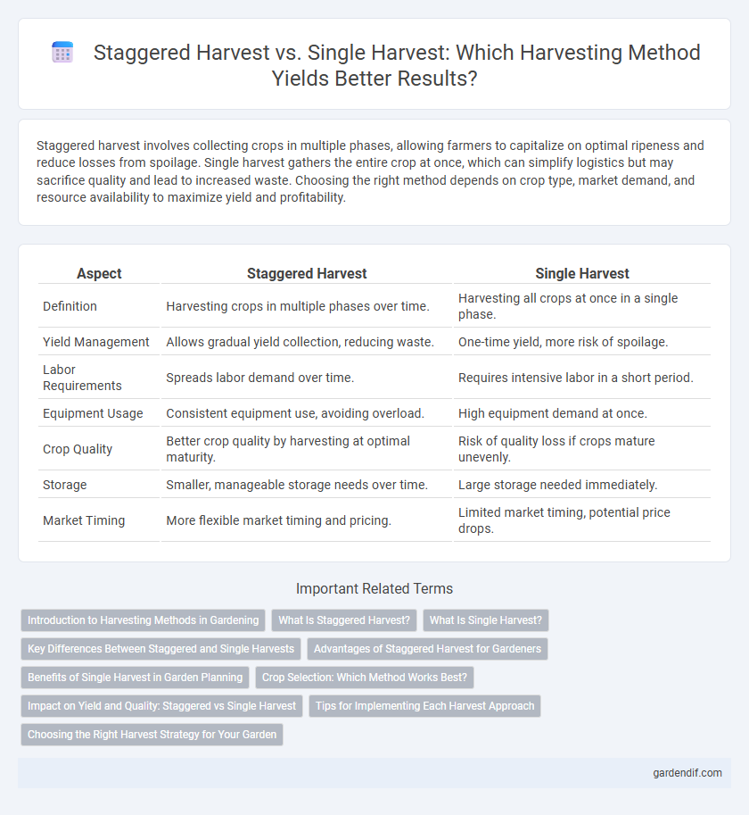 Staggered Harvest vs. Single Harvest: Which Harvesting Method Yields Better Results?