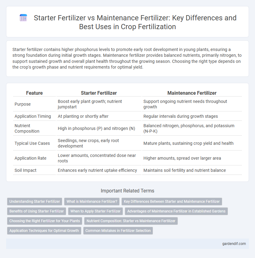 Starter Fertilizer vs Maintenance Fertilizer: Key Differences and Best Uses in Crop Fertilization