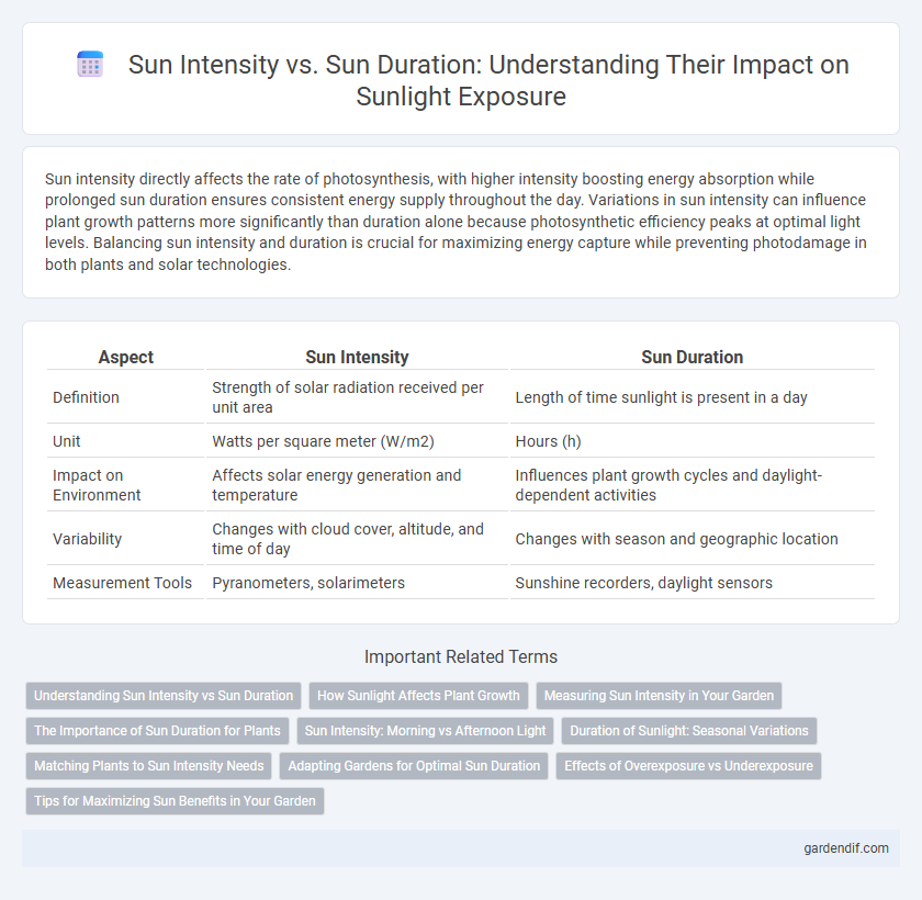Sun Intensity vs. Sun Duration: Understanding Their Impact on Sunlight Exposure