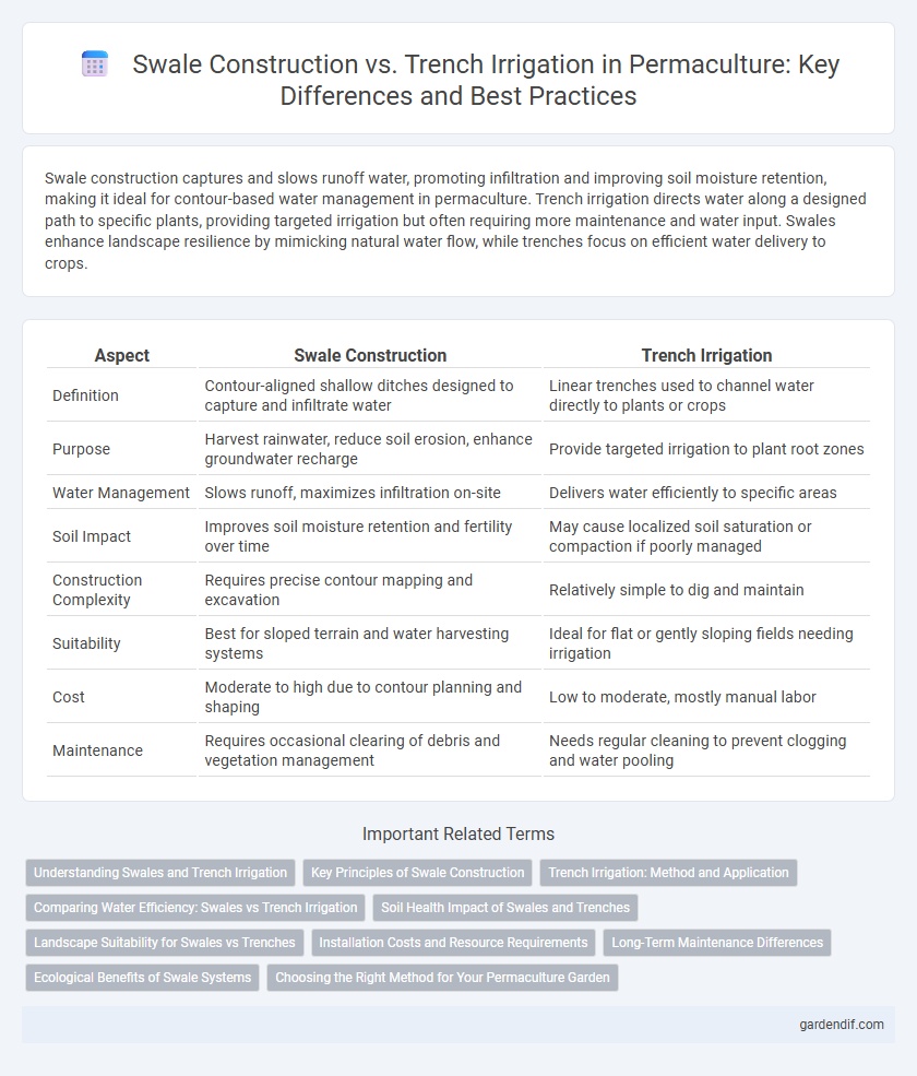 Swale Construction vs. Trench Irrigation in Permaculture: Key Differences and Best Practices