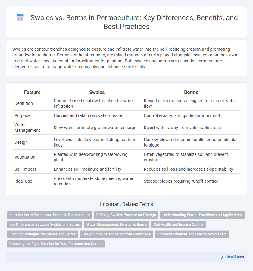 Swales vs. Berms in Permaculture: Key Differences, Benefits, and Best Practices