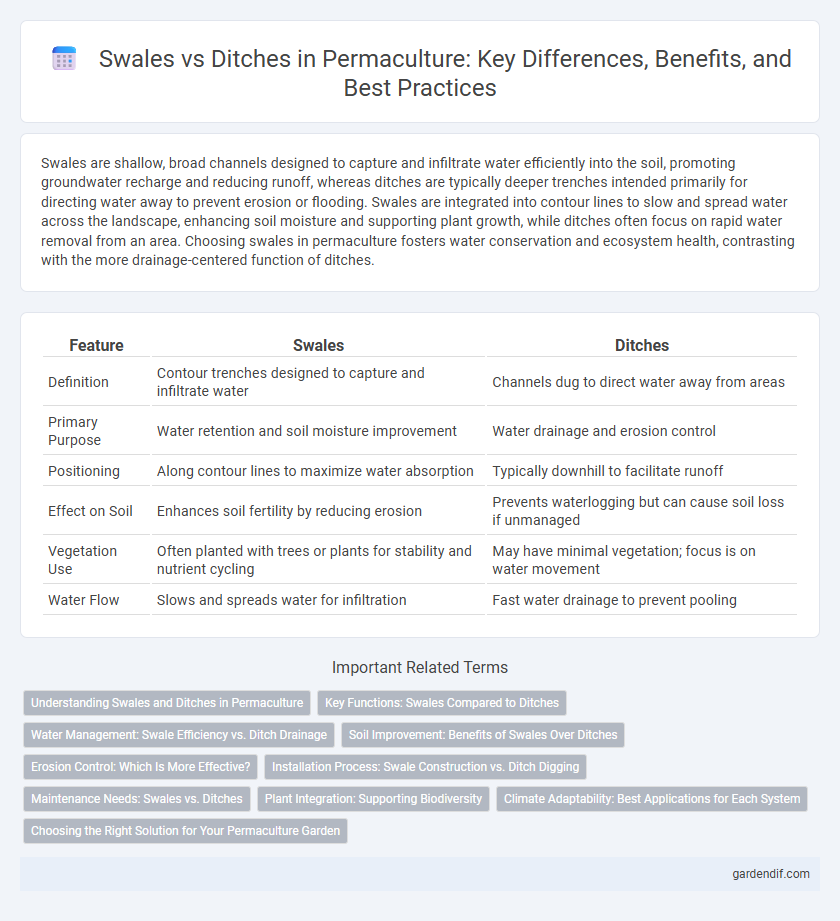 Swales vs Ditches in Permaculture: Key Differences, Benefits, and Best Practices
