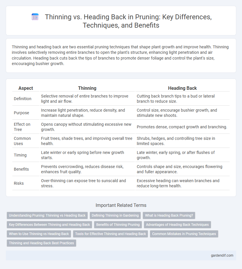 Thinning vs. Heading Back in Pruning: Key Differences, Techniques, and Benefits