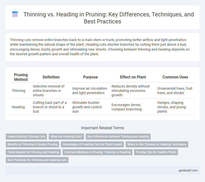 Thinning vs. Heading in Pruning: Key Differences, Techniques, and Best Practices