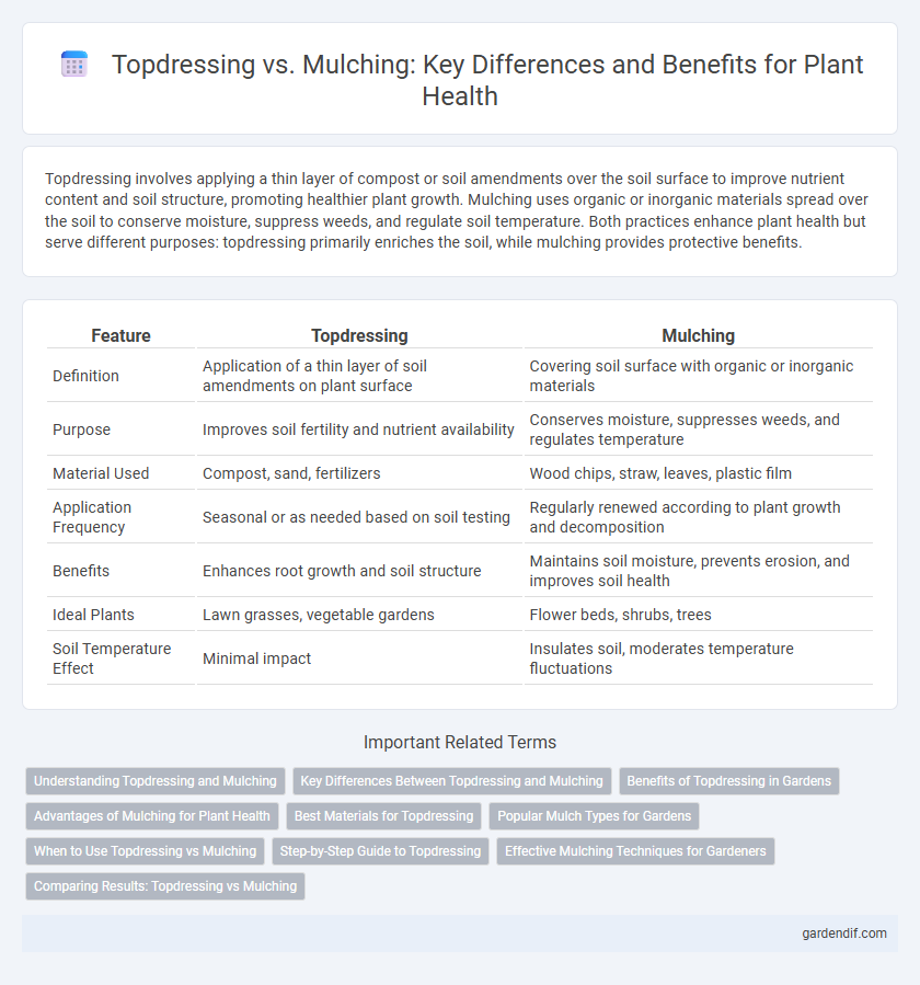 Topdressing vs. Mulching: Key Differences and Benefits for Plant Health