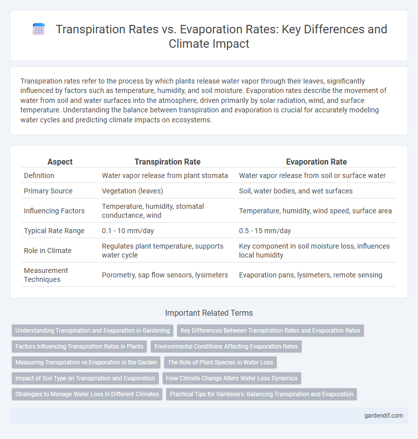 Transpiration Rates vs. Evaporation Rates: Key Differences and Climate Impact