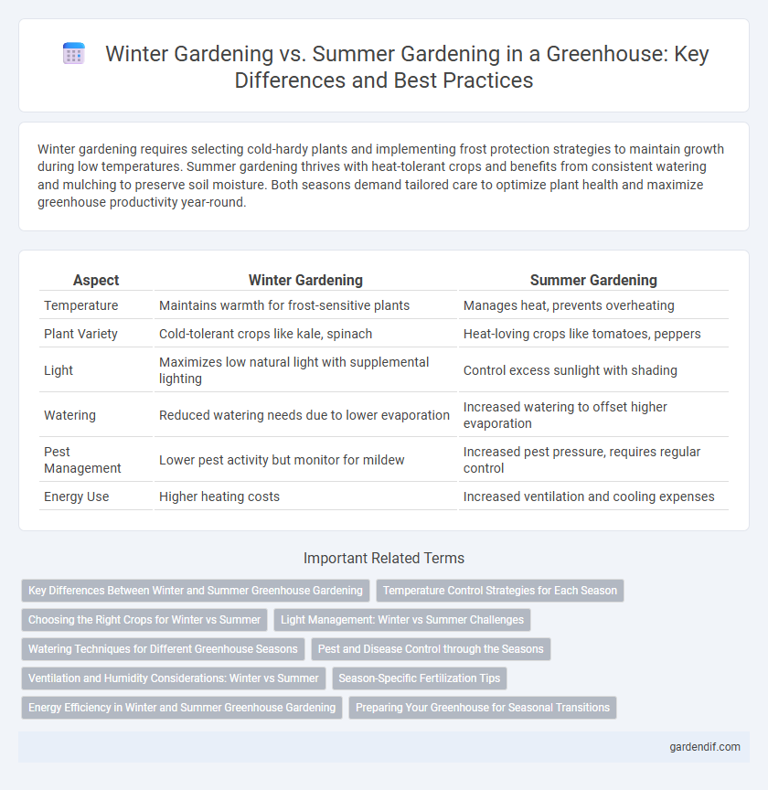 Winter Gardening vs. Summer Gardening in a Greenhouse: Key Differences and Best Practices