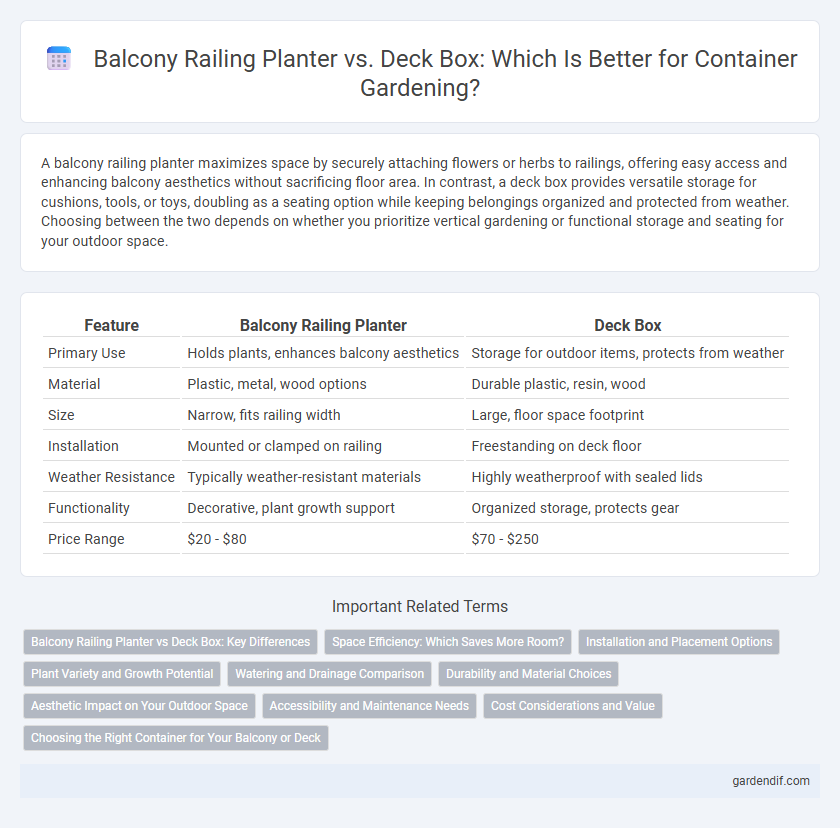 Balcony Railing Planter vs. Deck Box: Which Is Better for Container Gardening?