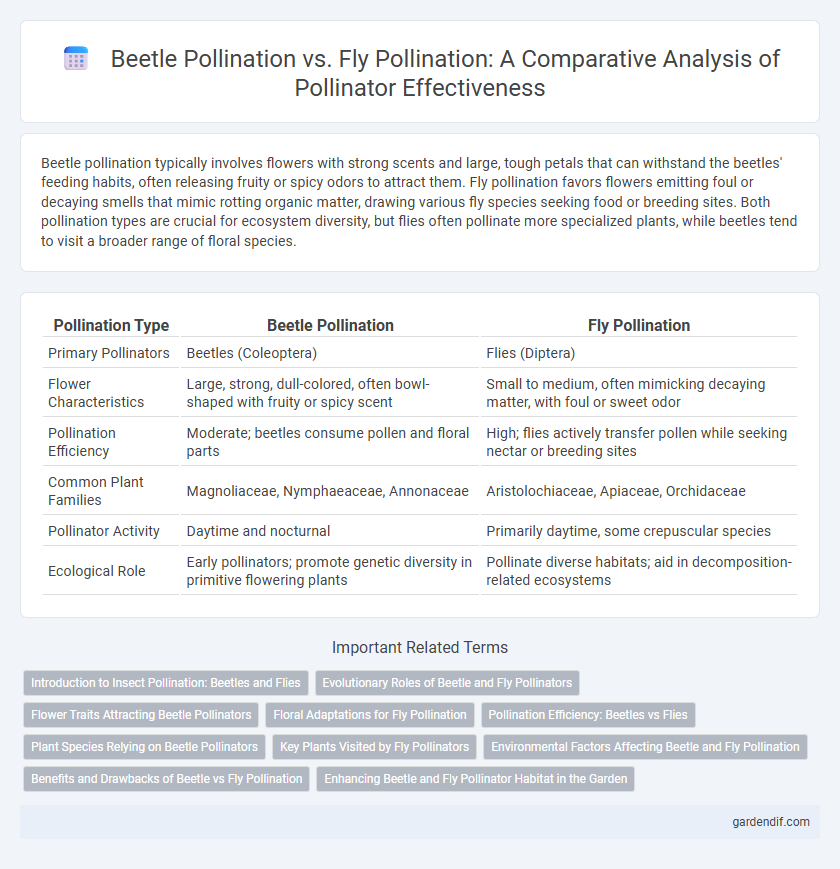 Beetle Pollination vs. Fly Pollination: A Comparative Analysis of Pollinator Effectiveness