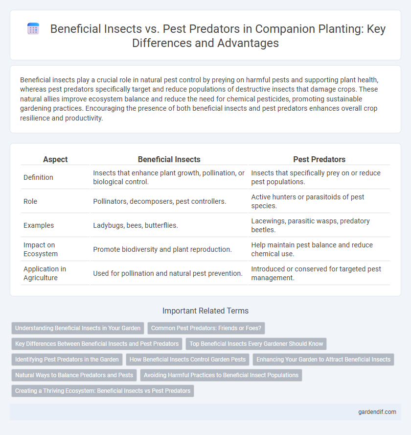 Beneficial Insects vs. Pest Predators in Companion Planting: Key Differences and Advantages