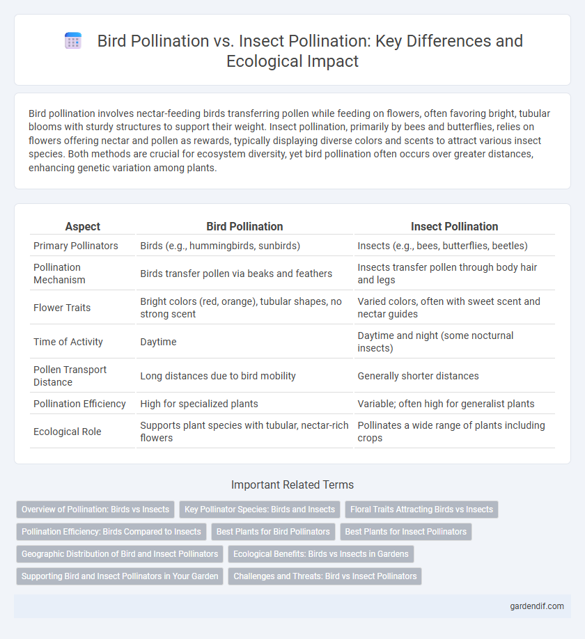 Bird Pollination vs. Insect Pollination: Key Differences and Ecological Impact