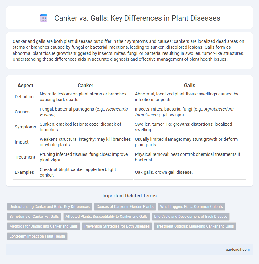 Canker vs. Galls: Key Differences in Plant Diseases