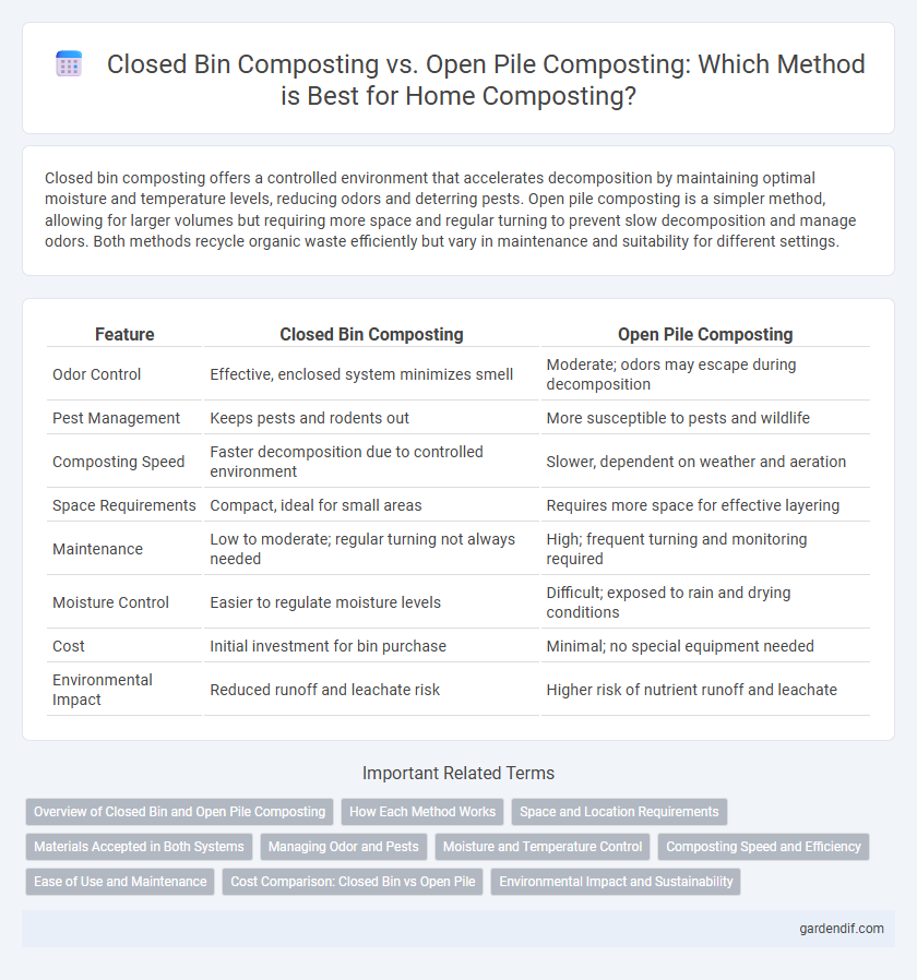 Closed Bin Composting vs. Open Pile Composting: Which Method is Best for Home Composting?