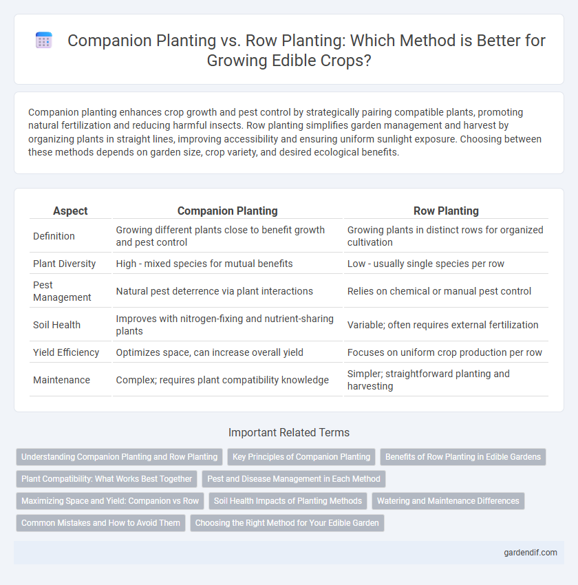 Companion Planting vs. Row Planting: Which Method is Better for Growing Edible Crops?