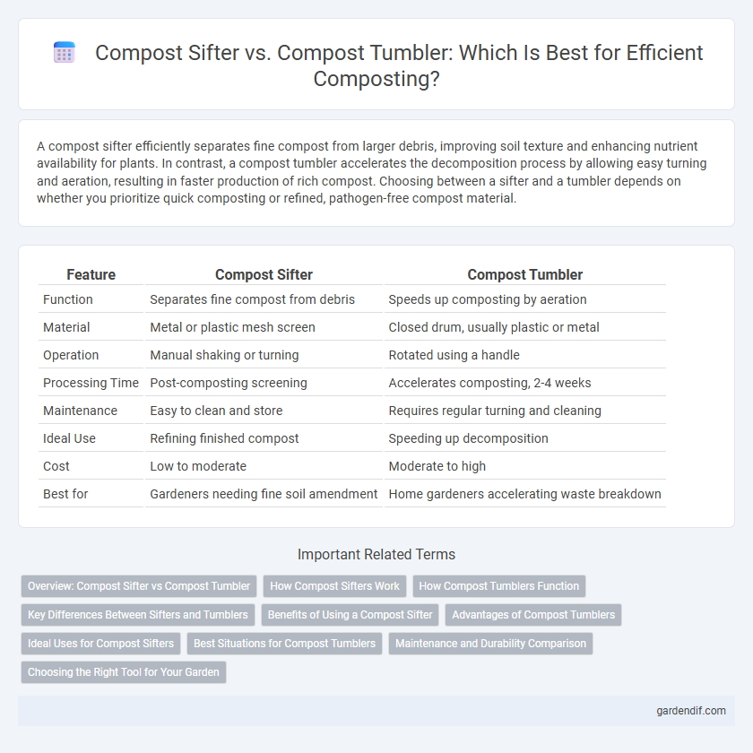 Compost Sifter vs. Compost Tumbler: Which Is Best for Efficient Composting?