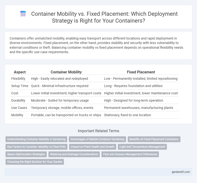Container Mobility vs. Fixed Placement: Which Deployment Strategy is Right for Your Containers?