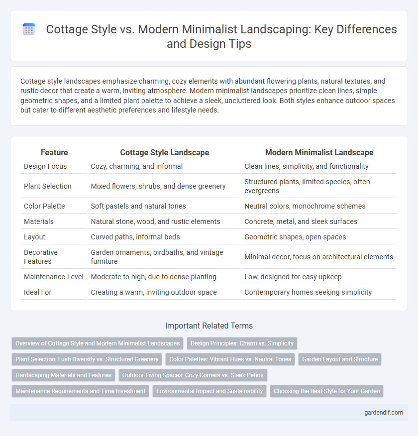Cottage Style vs. Modern Minimalist Landscaping: Key Differences and Design Tips