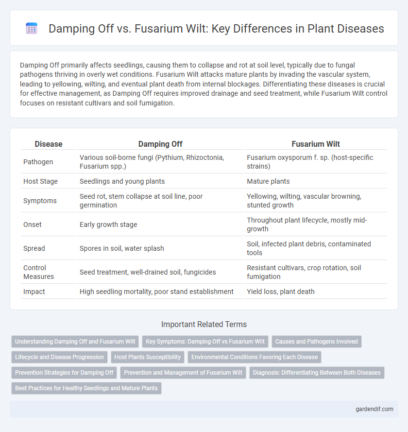 Damping Off vs. Fusarium Wilt: Key Differences in Plant Diseases