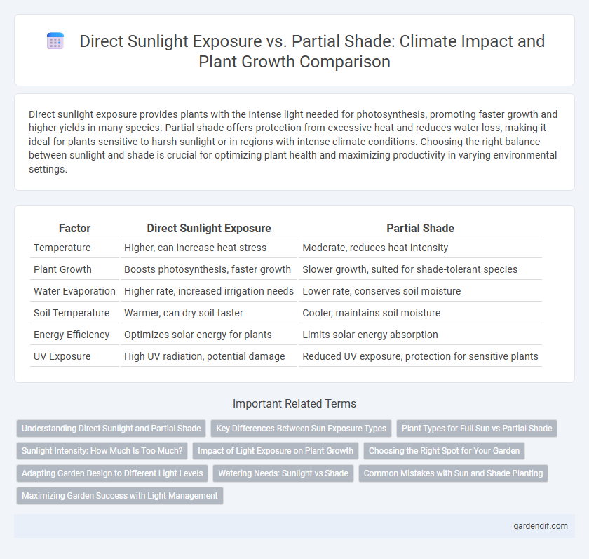 Direct Sunlight Exposure vs. Partial Shade: Climate Impact and Plant Growth Comparison