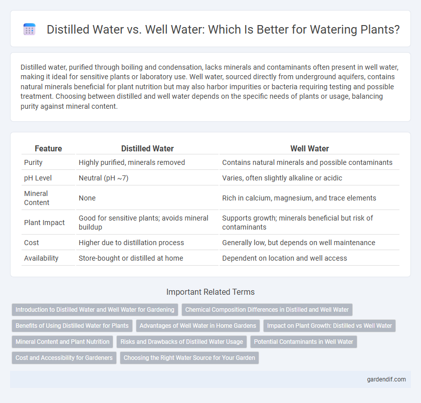 Distilled Water vs. Well Water: Which Is Better for Watering Plants?