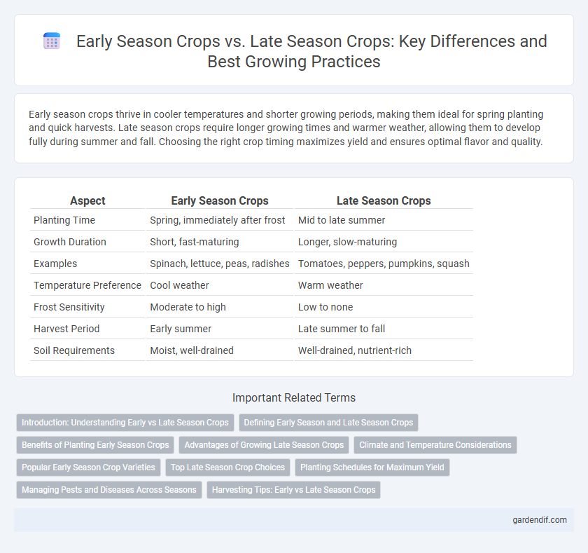 Early Season Crops vs. Late Season Crops: Key Differences and Best Growing Practices