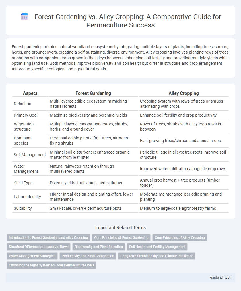 Forest Gardening vs. Alley Cropping: A Comparative Guide for Permaculture Success