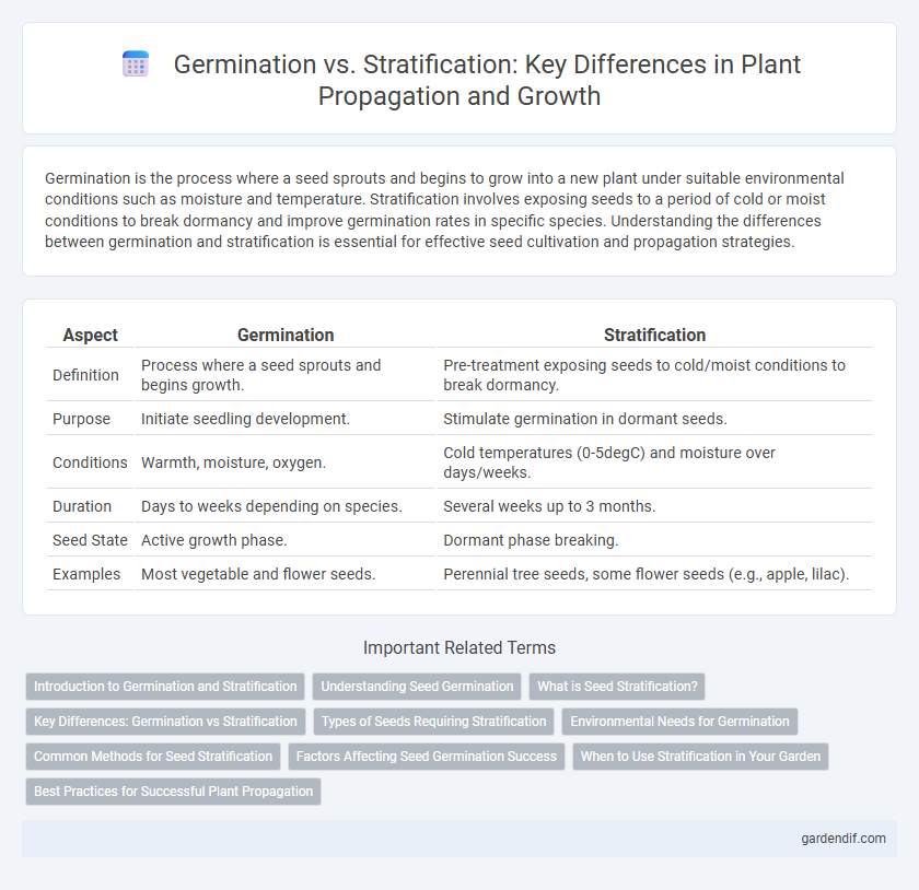 Germination vs. Stratification: Key Differences in Plant Propagation and Growth