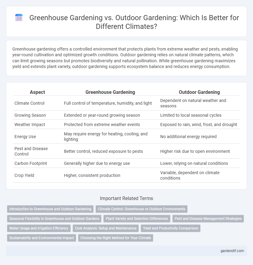 Greenhouse Gardening vs. Outdoor Gardening: Which Is Better for Different Climates?
