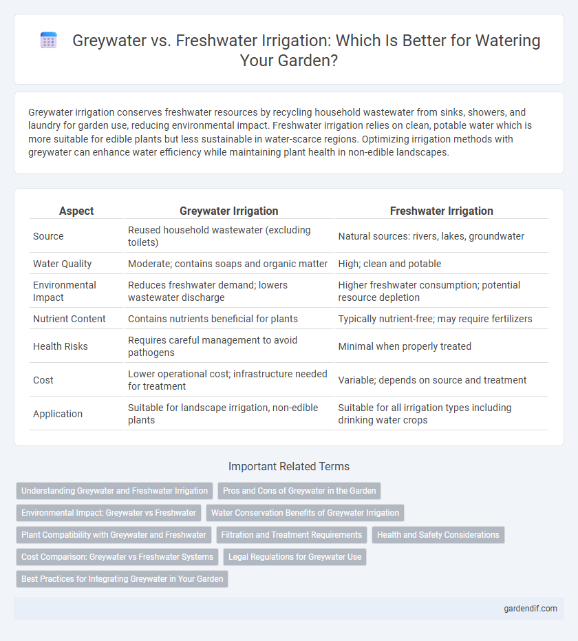 Greywater vs. Freshwater Irrigation: Which Is Better for Watering Your Garden?