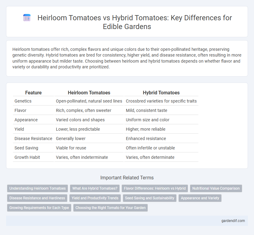 Heirloom Tomatoes vs Hybrid Tomatoes: Key Differences for Edible Gardens