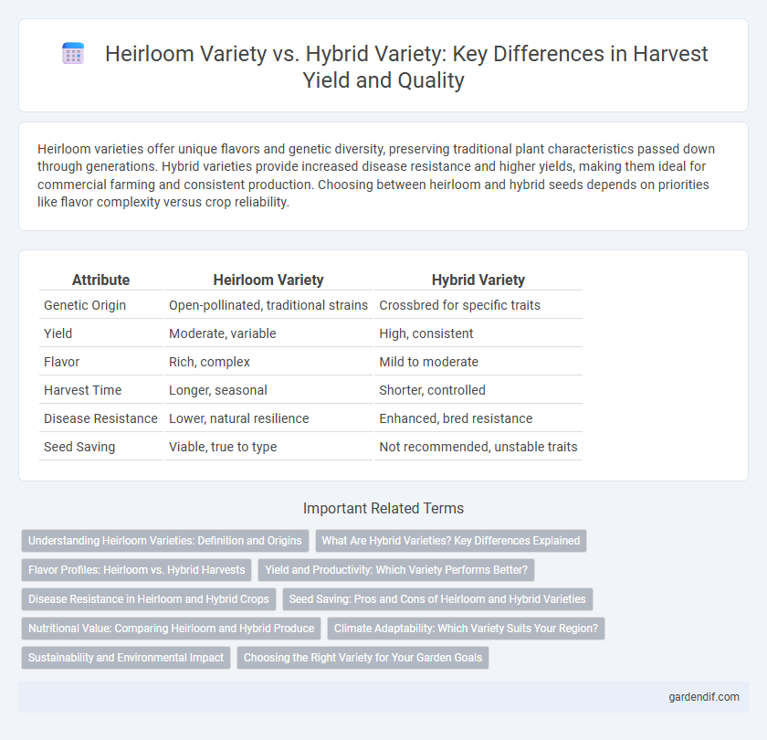 Heirloom Variety vs. Hybrid Variety: Key Differences in Harvest Yield and Quality