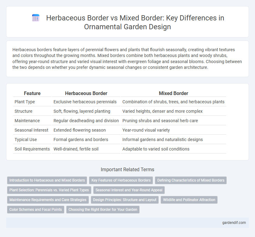 Herbaceous Border vs Mixed Border: Key Differences in Ornamental Garden Design