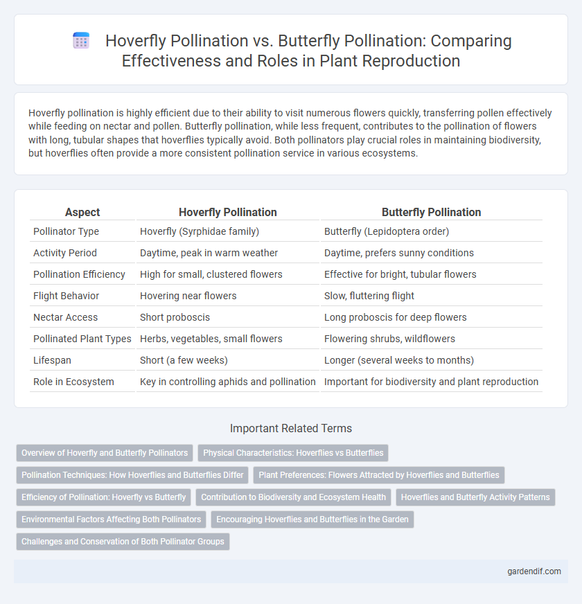 Hoverfly Pollination vs. Butterfly Pollination: Comparing Effectiveness and Roles in Plant Reproduction
