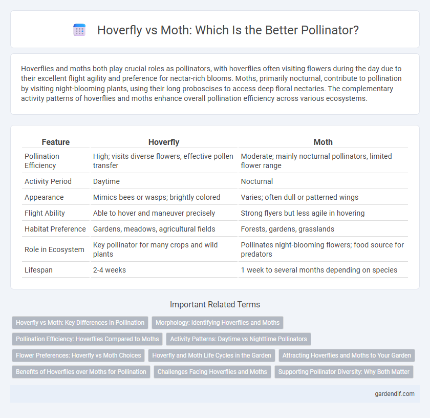 Hoverfly vs Moth: Which Is the Better Pollinator?