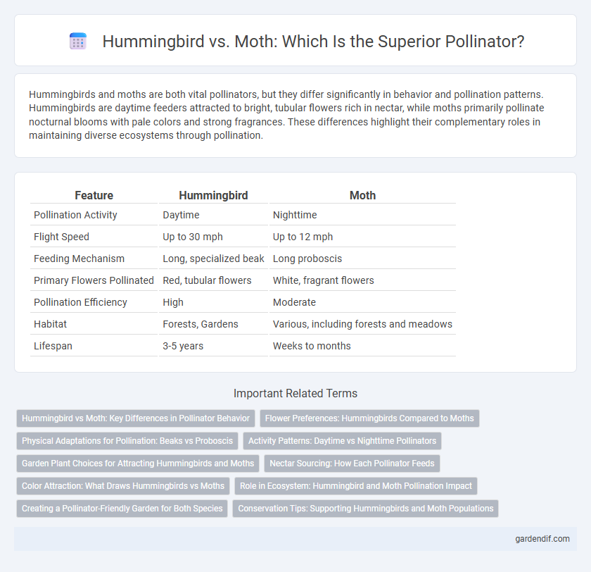 Hummingbird vs. Moth: Which Is the Superior Pollinator?
