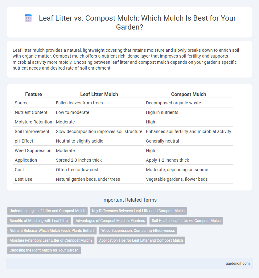 Leaf Litter vs. Compost Mulch: Which Mulch Is Best for Your Garden?