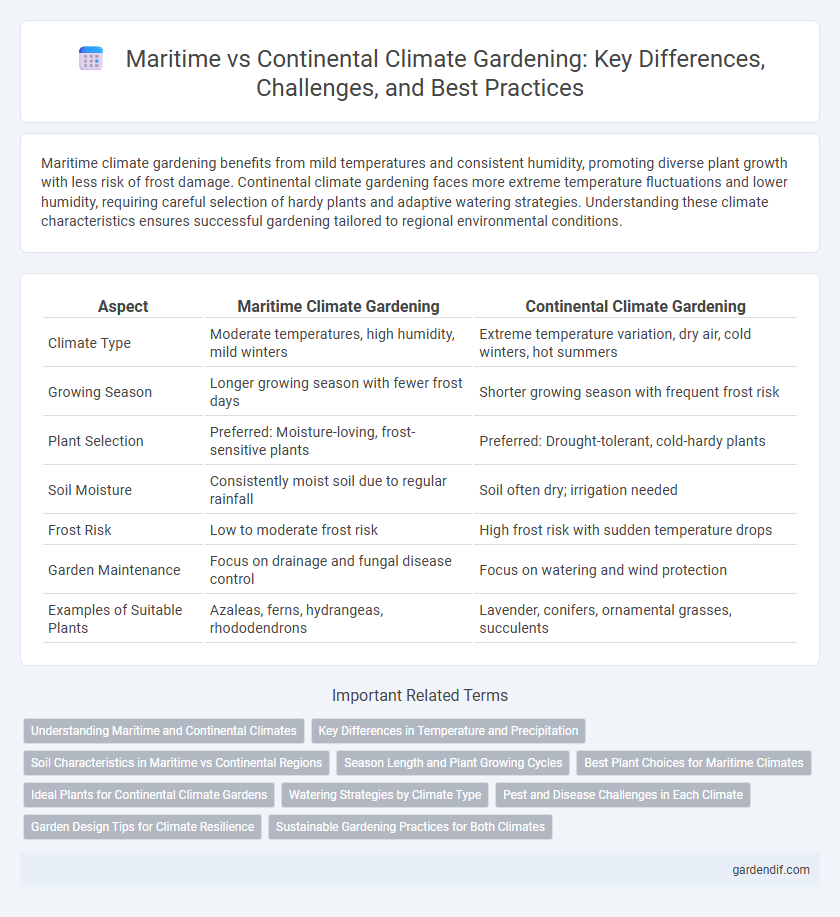 Maritime vs Continental Climate Gardening: Key Differences, Challenges, and Best Practices
