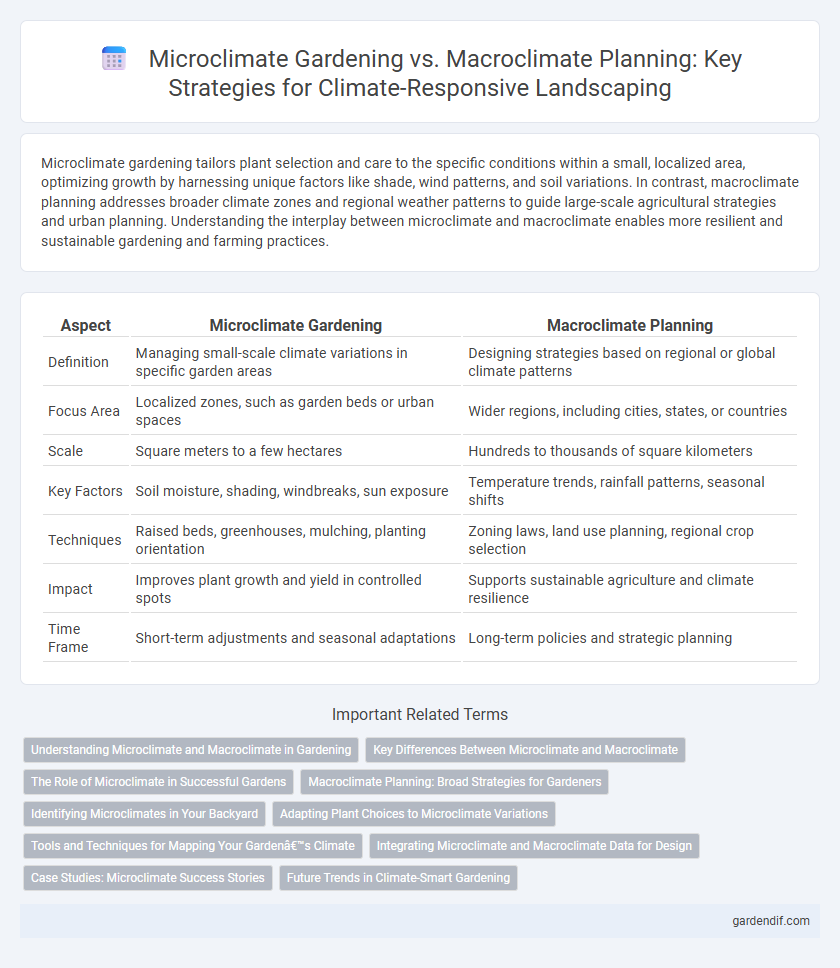 Microclimate Gardening vs. Macroclimate Planning: Key Strategies for Climate-Responsive Landscaping