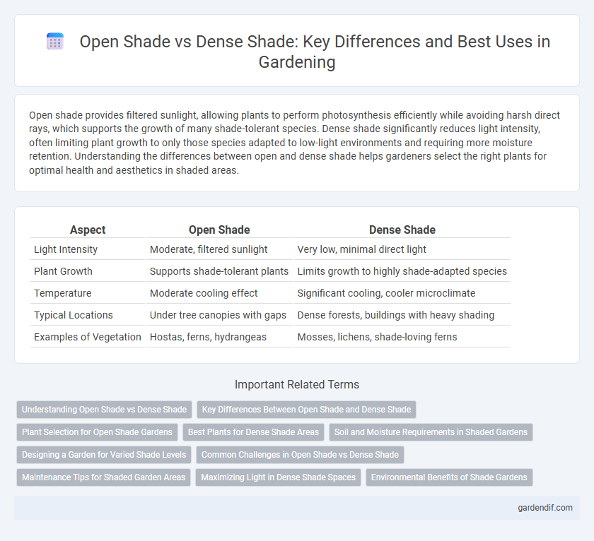 Open Shade vs Dense Shade: Key Differences and Best Uses in Gardening