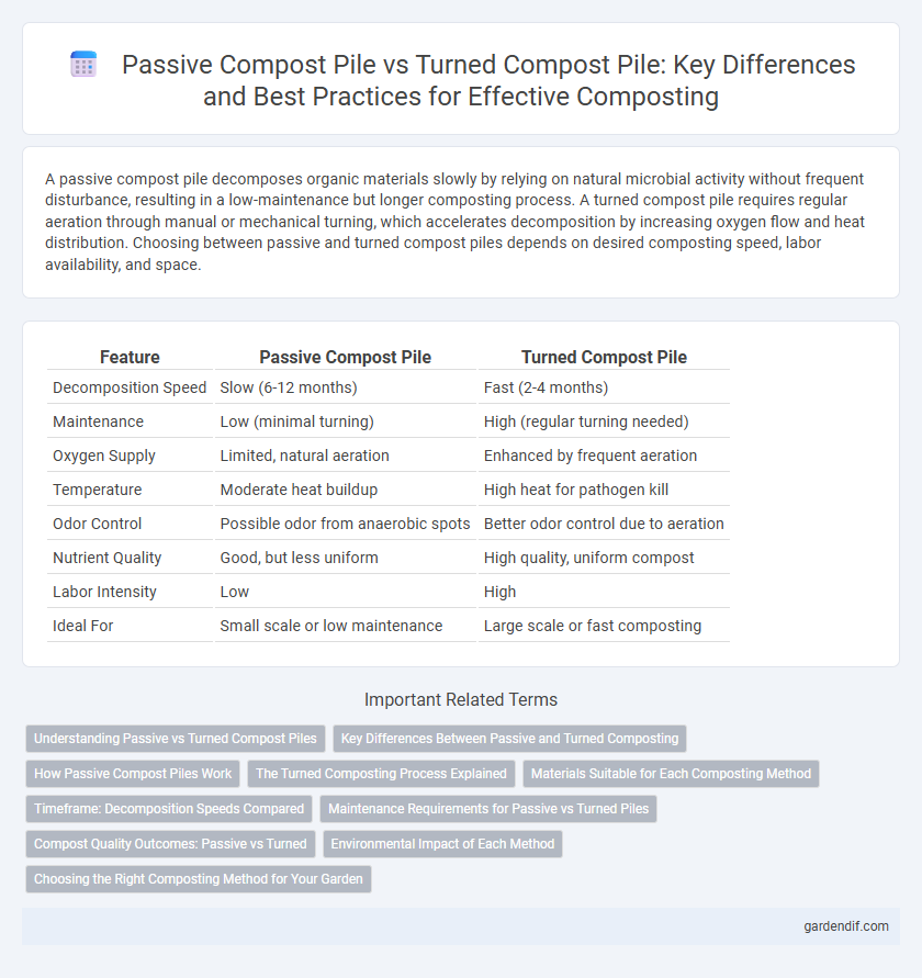 Passive Compost Pile vs Turned Compost Pile: Key Differences and Best Practices for Effective Composting
