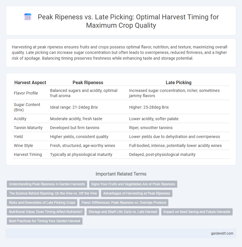 Peak Ripeness vs. Late Picking: Optimal Harvest Timing for Maximum Crop Quality