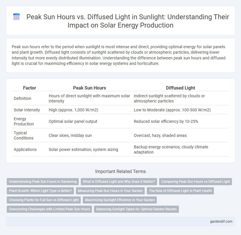 Peak Sun Hours vs. Diffused Light in Sunlight: Understanding Their Impact on Solar Energy Production