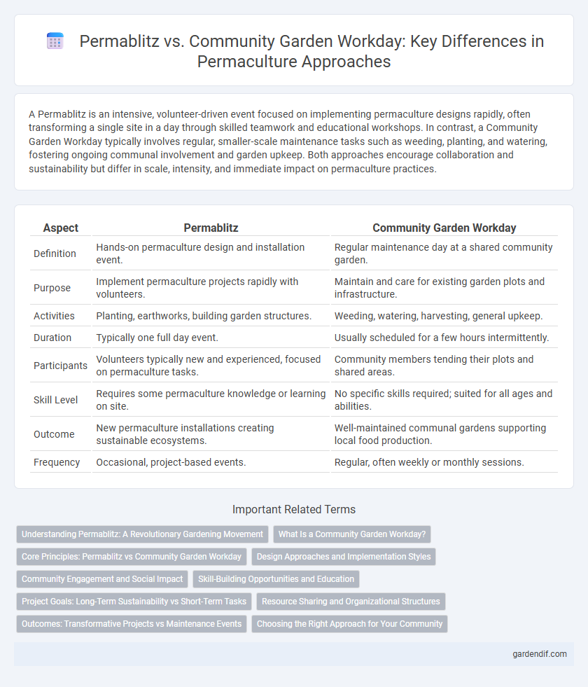 Permablitz vs. Community Garden Workday: Key Differences in Permaculture Approaches