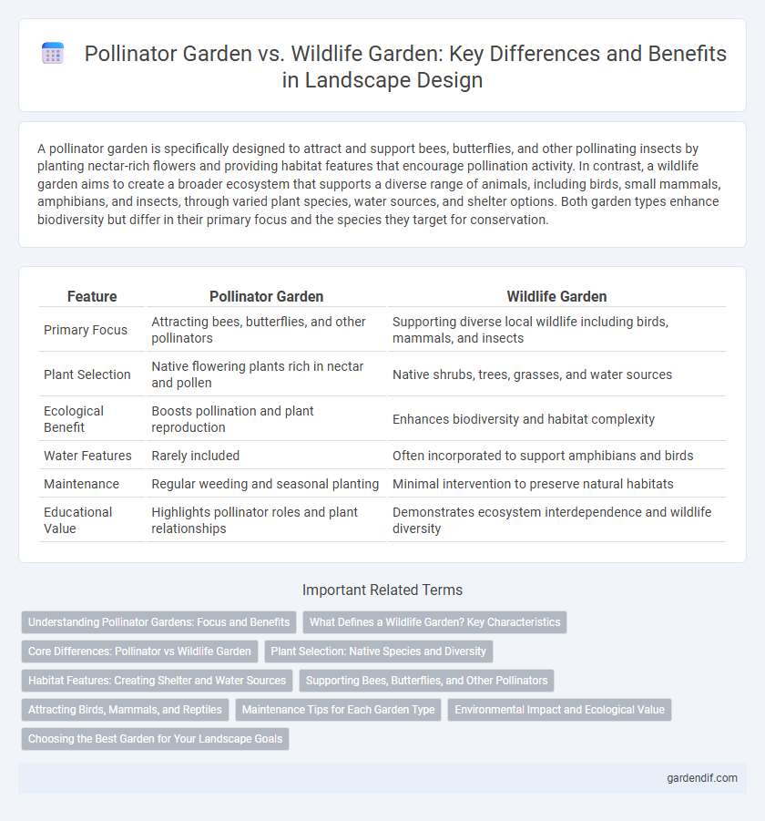 Pollinator Garden vs. Wildlife Garden: Key Differences and Benefits in Landscape Design